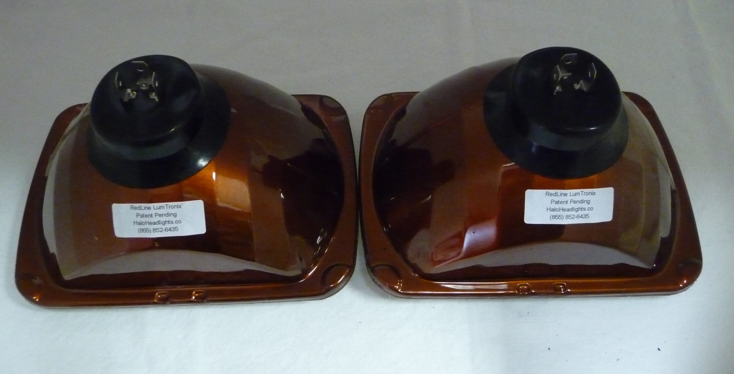 One Pair of 6x7 Inch Rectangle Elite Diamond No Halo Black illusion™ Headlights with Clear Halogen Bulbs - Image 4