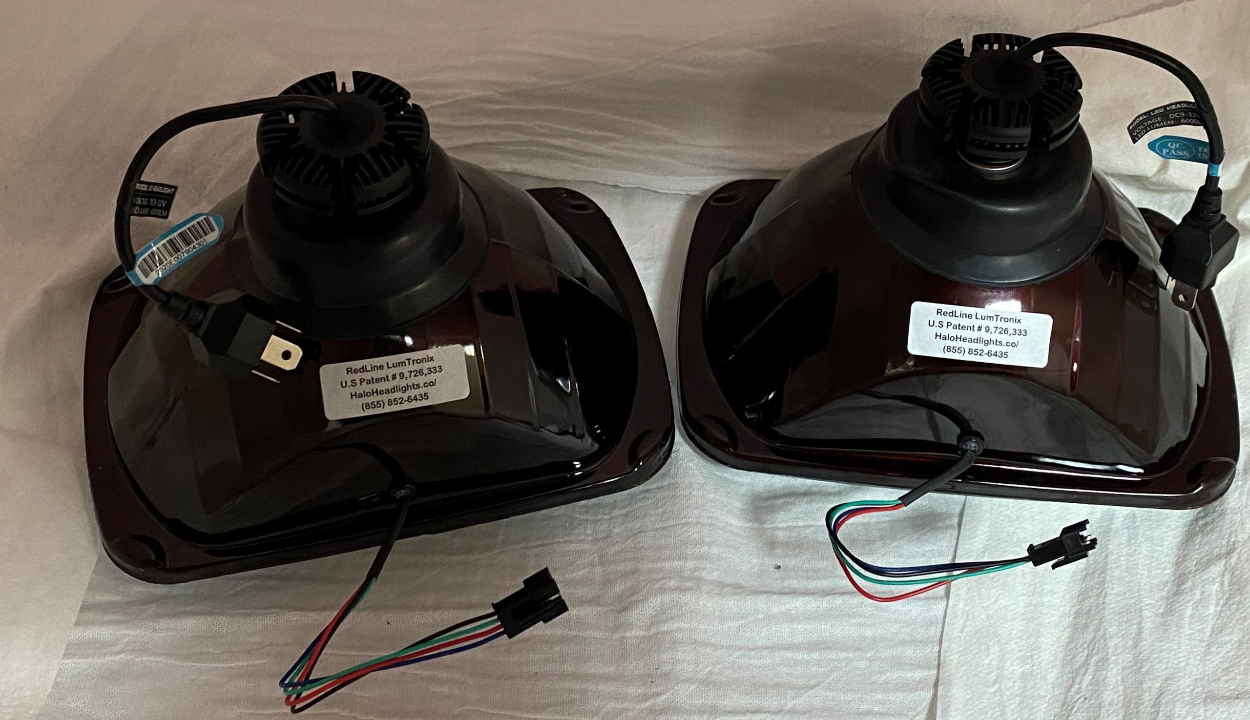 One Pair of 6x7 Inch Rectangle Elite Diamond No Halo Headlights with NovaStar GX LED Bulbs - Image 18
