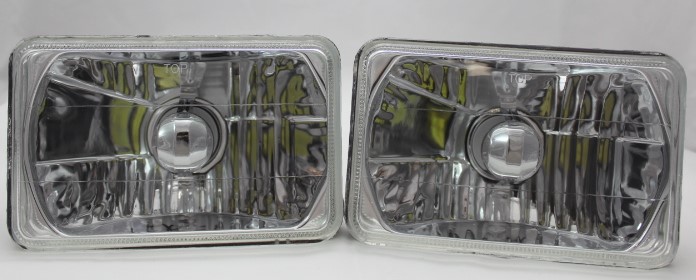 One Pair of 4x6 Inch Rectangle Elite Diamond No Halo Headlights with NovaStar Gx LED Bulbs - Image 4