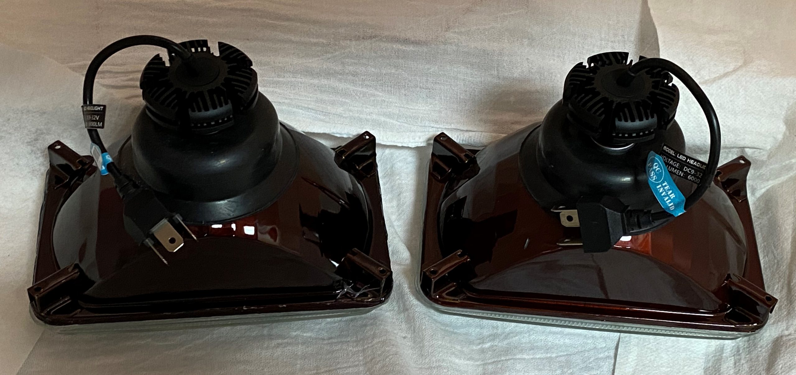 One Pair of 4x6 Inch Rectangle Elite Diamond No Halo Headlights with NovaStar Gx LED Bulbs - Image 15