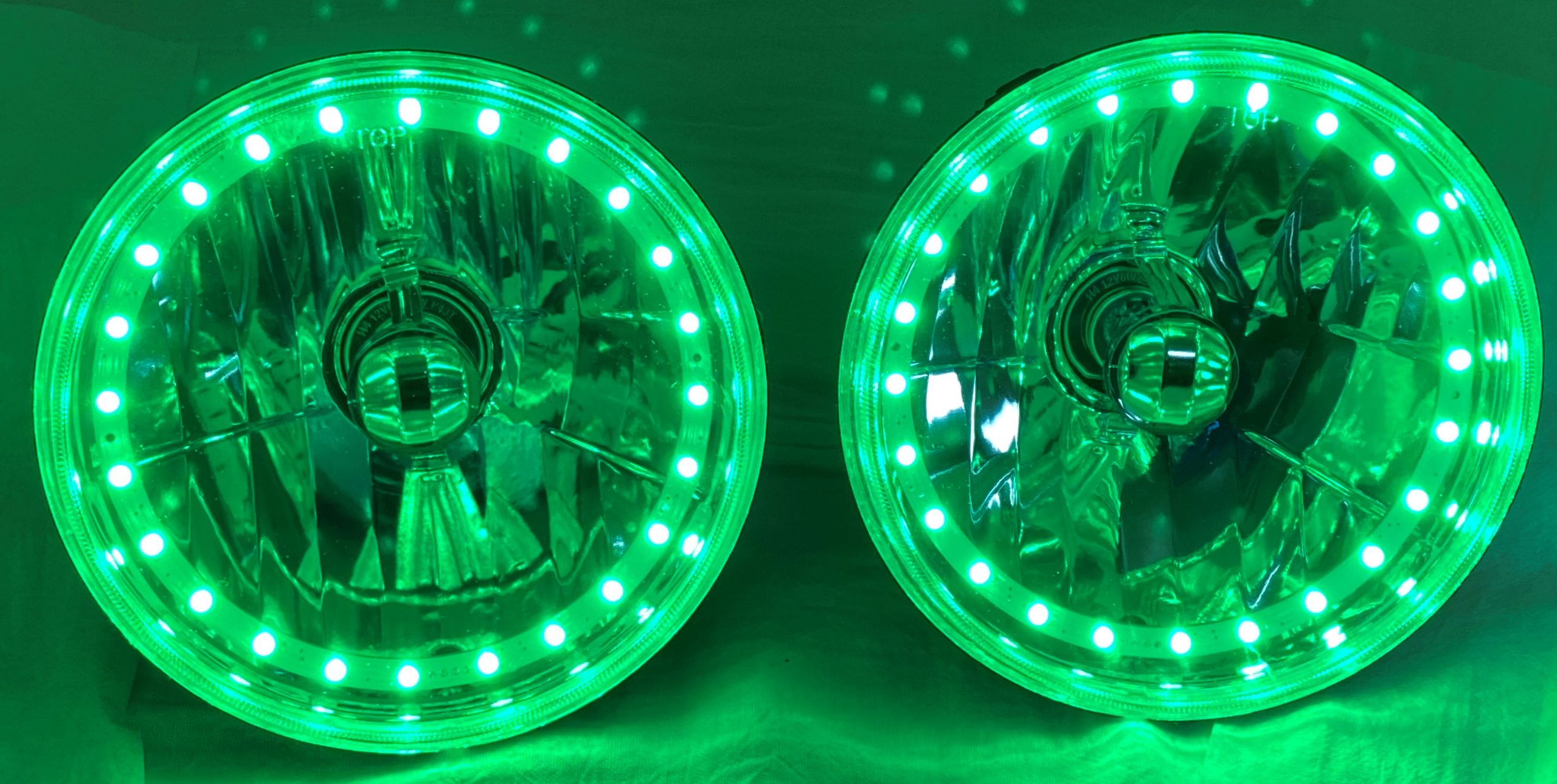 One Pair of 7 Inch Round Elite Diamond Multi-Color Halo Headlights with NovaStar GX LED Bulb - Image 13