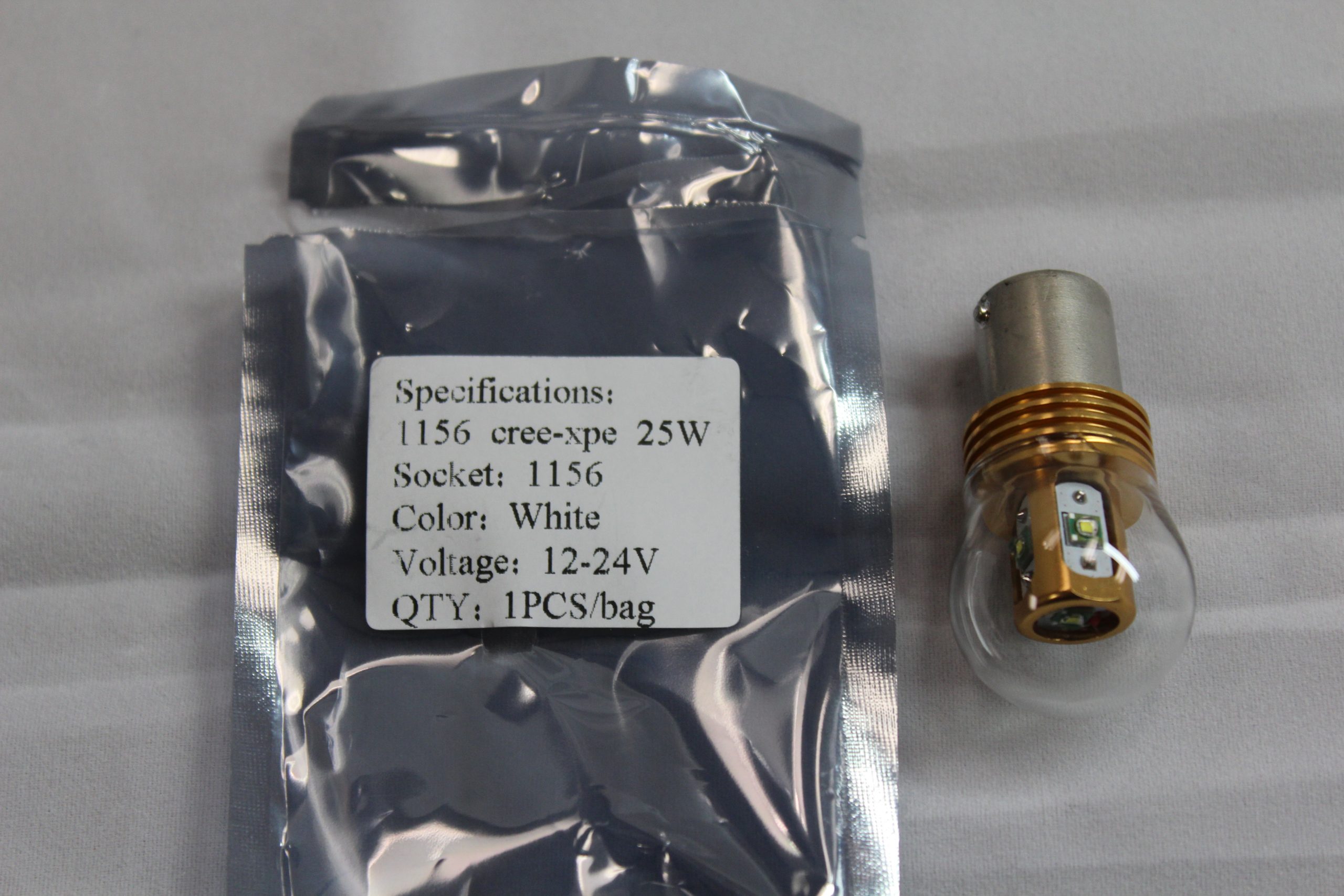 1156 LED Bulb replacement (White) for your parking light and turn signal. One bulb - Image 2